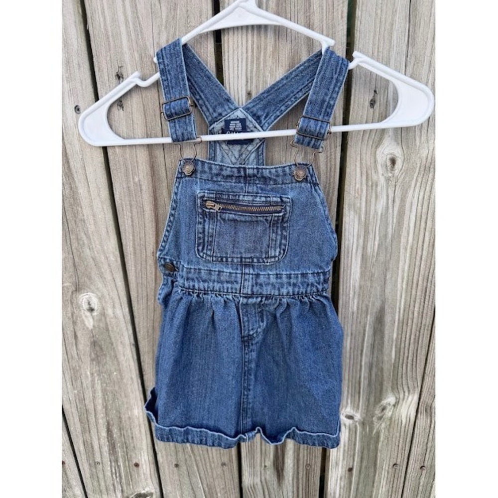 Vintage Retro Chaps Denim Overall Dress 3/3T Blue Classic Pinafore